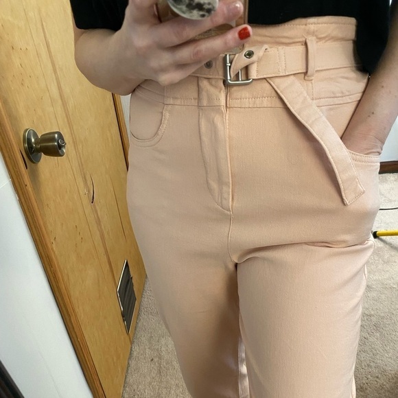 GAP High Waist Belted Blush Utility Khaki Pants - Picture 8 of 14